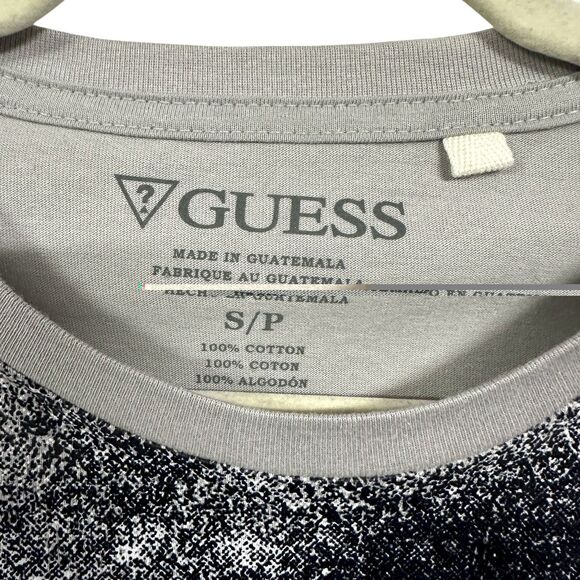Guess Los Angeles Men Sz S Gray Paint Splatter Big Logo Graphic T-Shirt Cotton - Picture 5 of 6